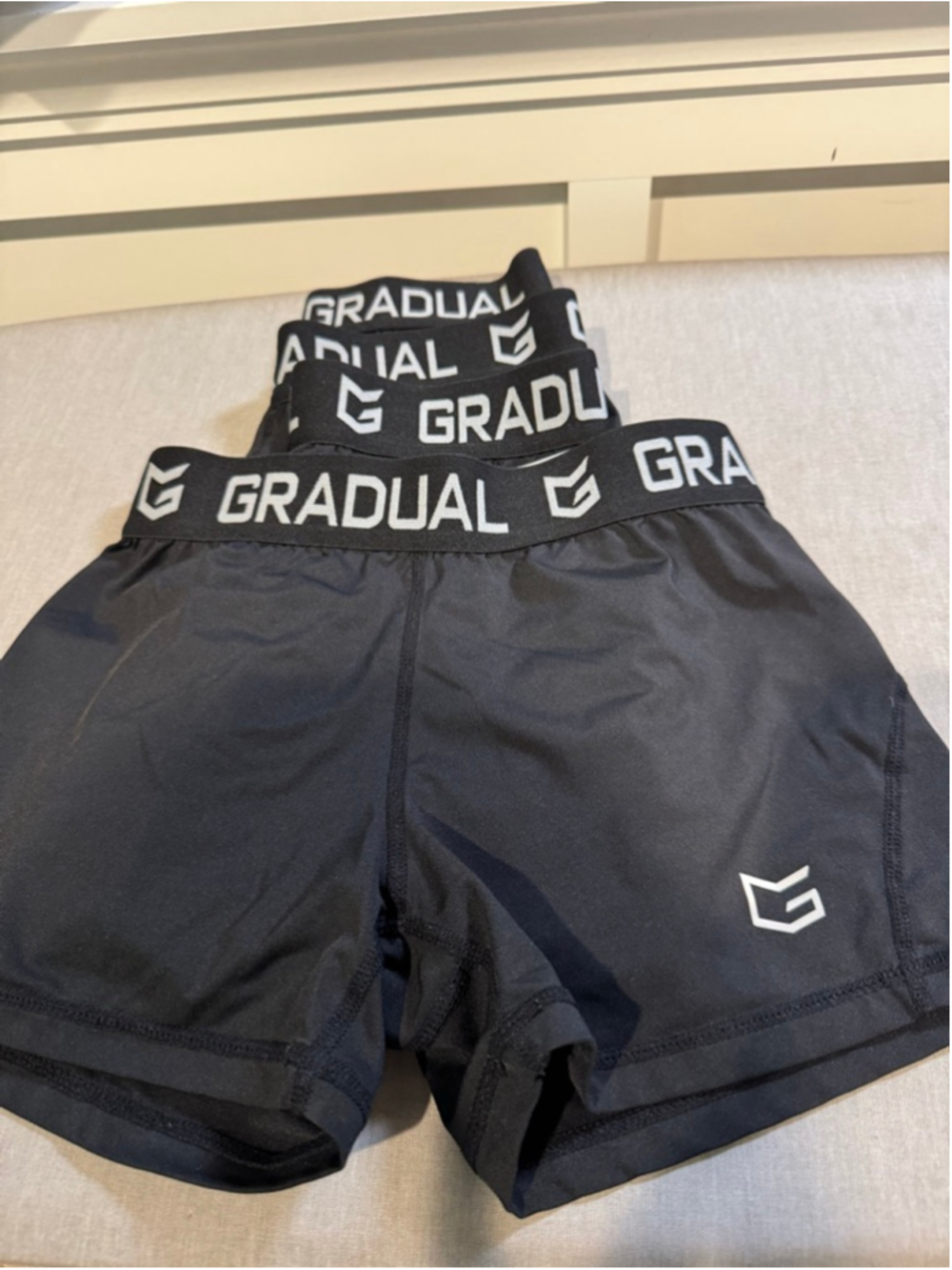 Women's GRADUAL set of 4 Pairs Black & White Athletic Shorts Size S